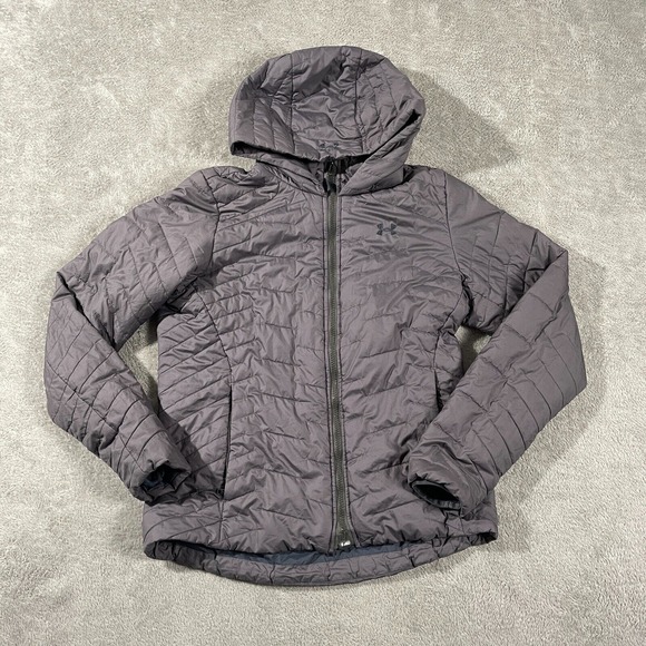 Under Armour Women's Storm Insulated Jacket Gray S P Full Zip Winter Comfort - Picture 1 of 12